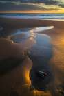 USA, New Jersey, Cape May National Seashore. Landscape with ocean and beach at sunset. Art Print